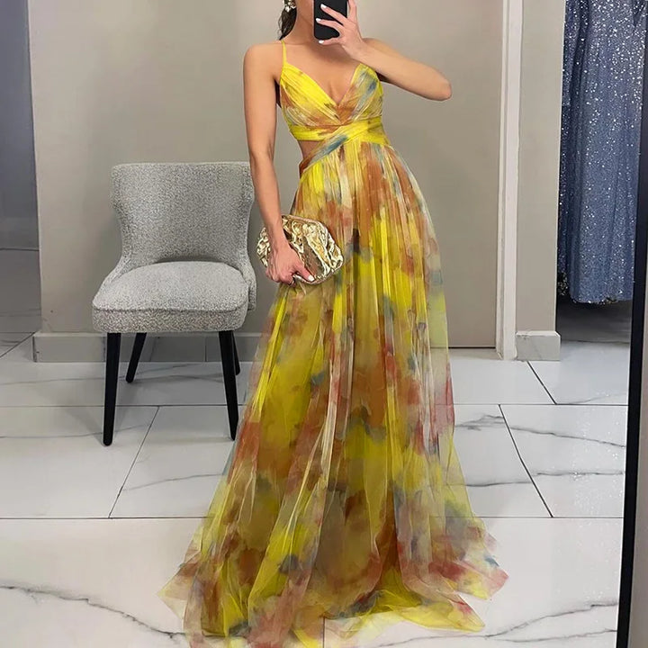 Sevira – Vita Imperiale in Chiffon, Abito Maxi