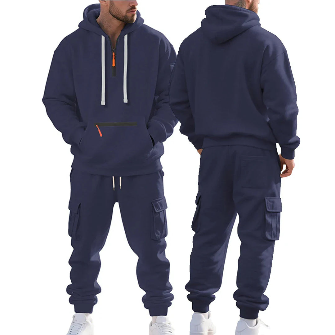Barone - Completo in Felpa Termica con Cappuccio e Pantaloni Jogger