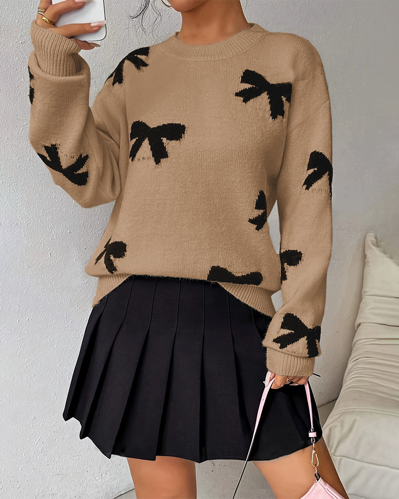 Noreli – Con Papillon in Maglia Jacquard Top