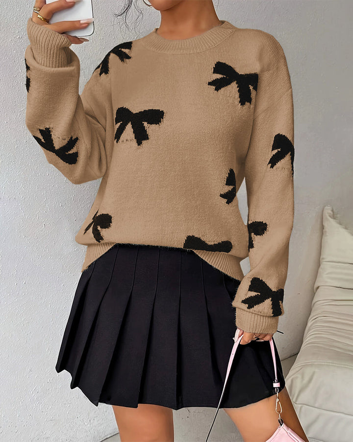 Noreli – Con Papillon in Maglia Jacquard Top