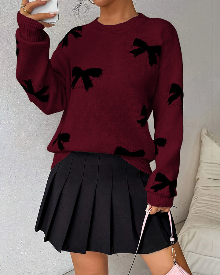 Noreli – Con Papillon in Maglia Jacquard Top