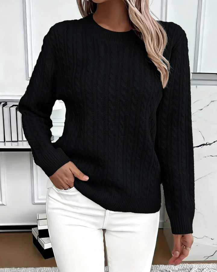 Noreya – Collo Alto con Lavorazione a Treccia, Maglione