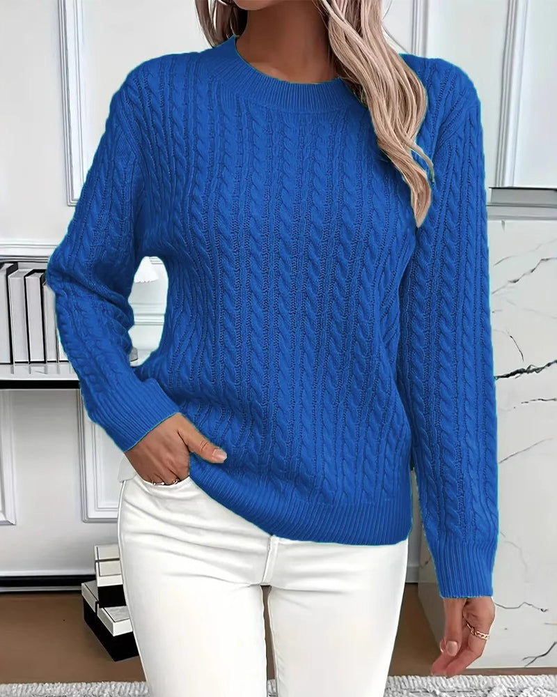 Noreya – Collo Alto con Lavorazione a Treccia, Maglione