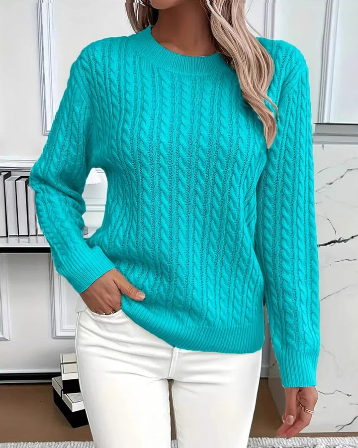 Noreya – Collo Alto con Lavorazione a Treccia, Maglione