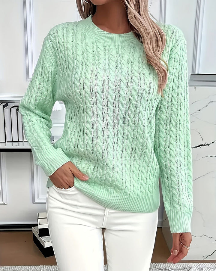 Noreya – Collo Alto con Lavorazione a Treccia, Maglione