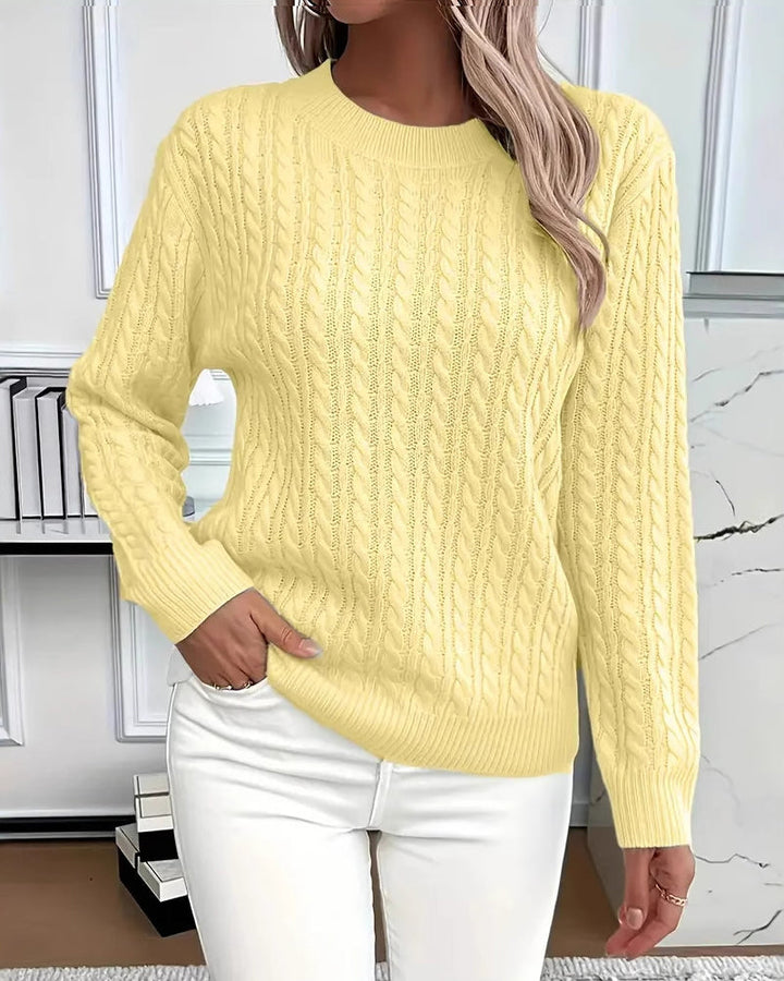 Noreya – Collo Alto con Lavorazione a Treccia, Maglione