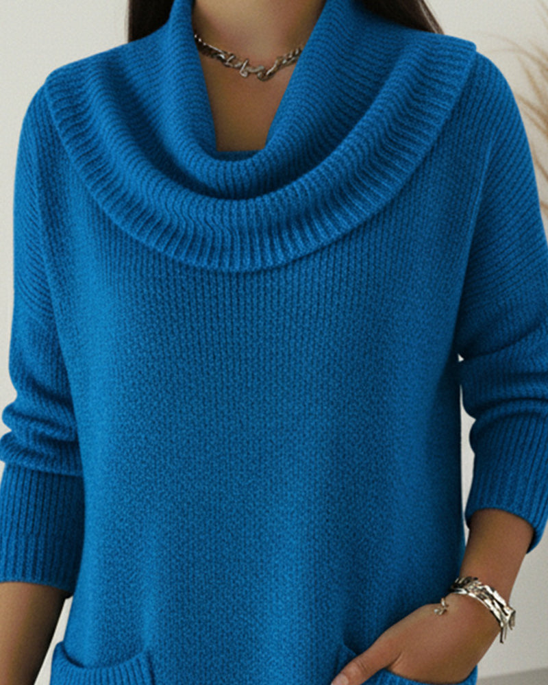 Rilena – Collo ad Anello in Maglia Stretch Maglione