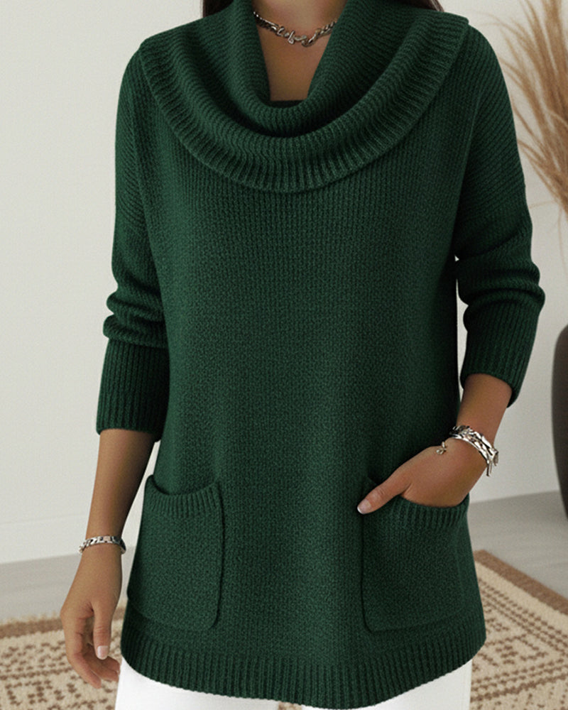 Rilena – Collo ad Anello in Maglia Stretch Maglione