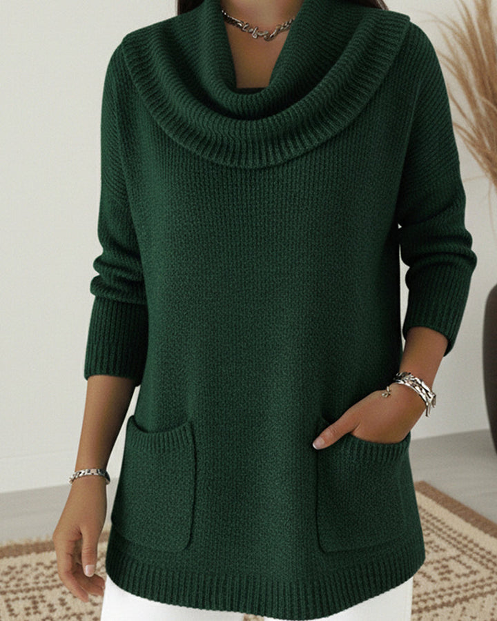 Rilena – Collo ad Anello in Maglia Stretch Maglione