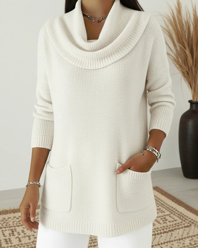 Rilena – Collo ad Anello in Maglia Stretch Maglione