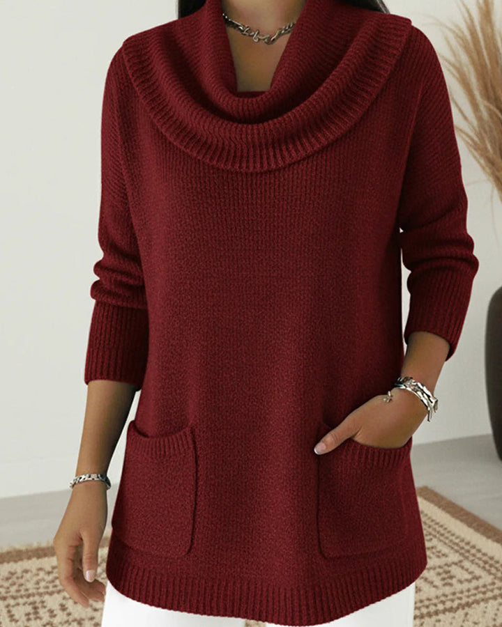 Rilena – Collo ad Anello in Maglia Stretch Maglione