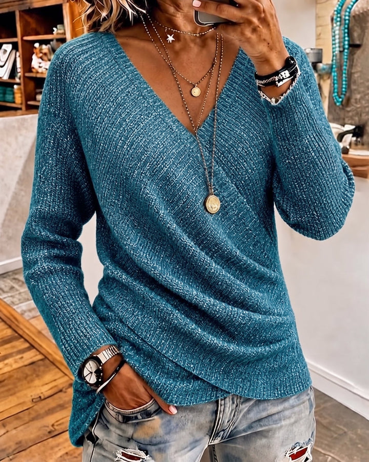 Oryna – Con Incrocio Frontale in Maglia Maglione