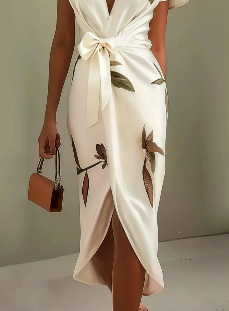 Velise – Drappeggiato in Raso Abito