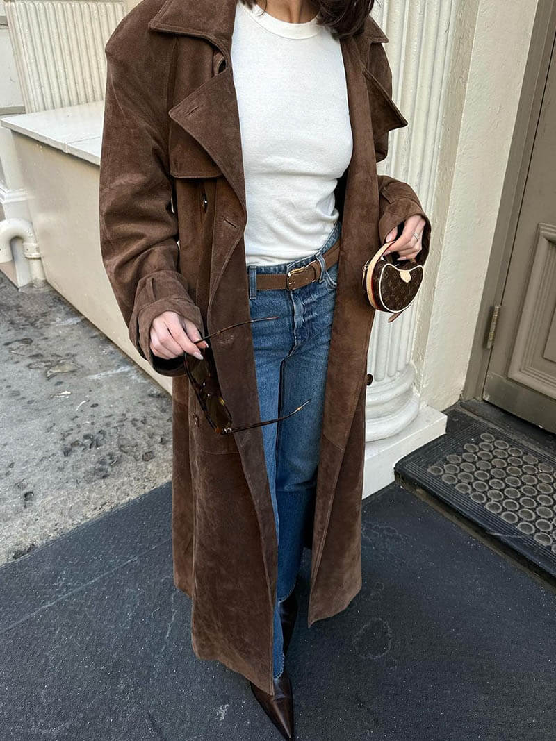 Lysara – Lungo Effetto Scamosciato Cappotto