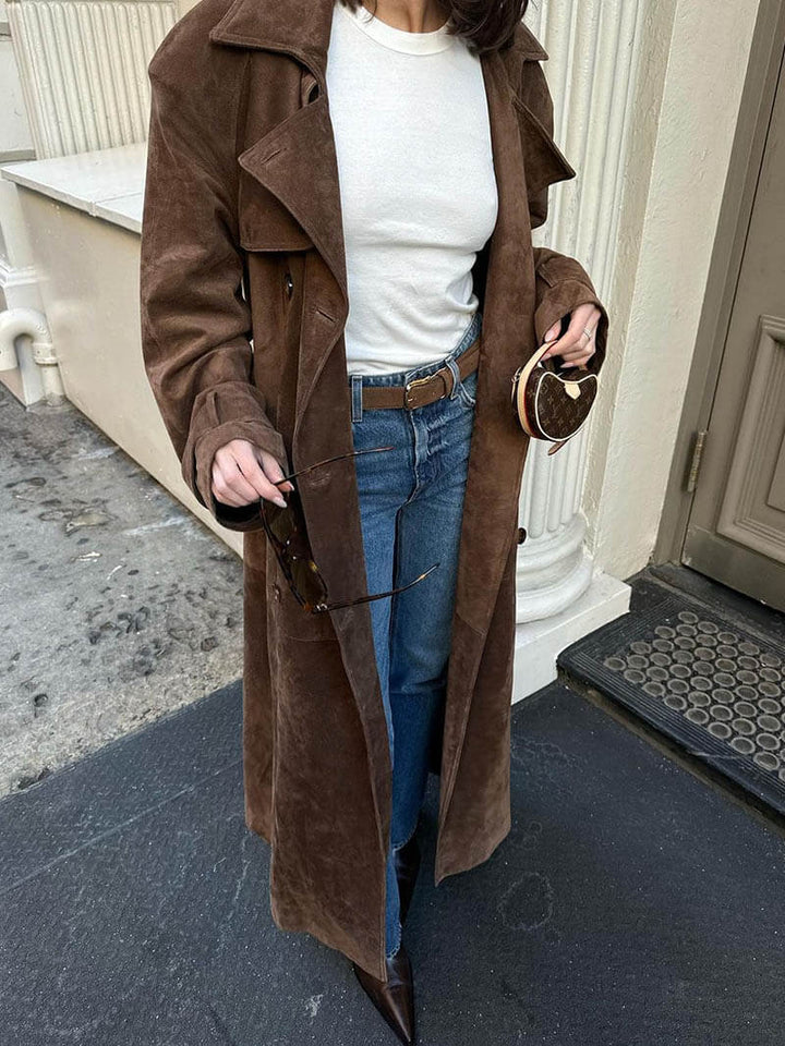 Lysara – Lungo Effetto Scamosciato Cappotto