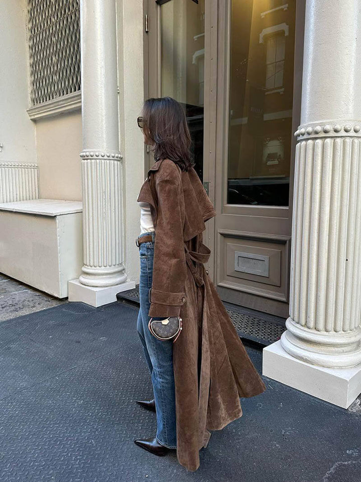 Lysara – Lungo Effetto Scamosciato Cappotto