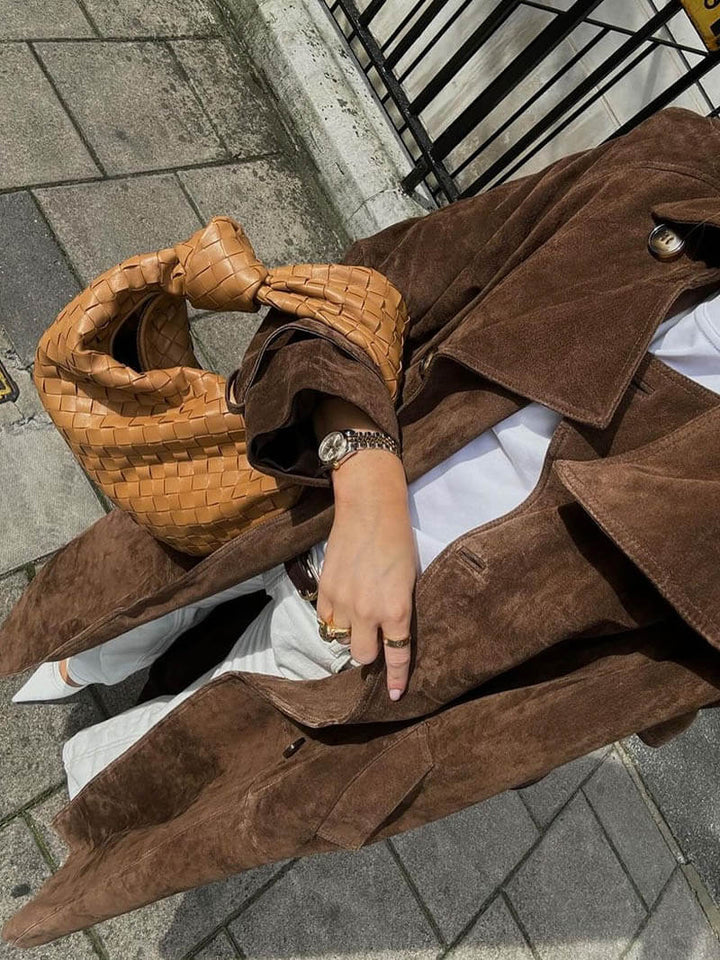 Lysara – Lungo Effetto Scamosciato Cappotto