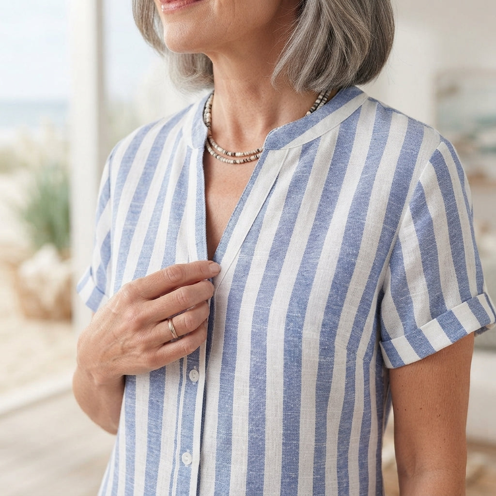 Rivela – A Righe Stile Camicia Abito