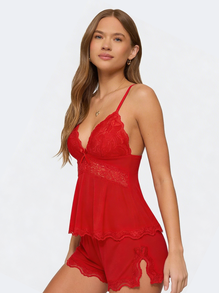 Neraya – Scollatura a V Profonda in Pizzo, Set di Lingerie