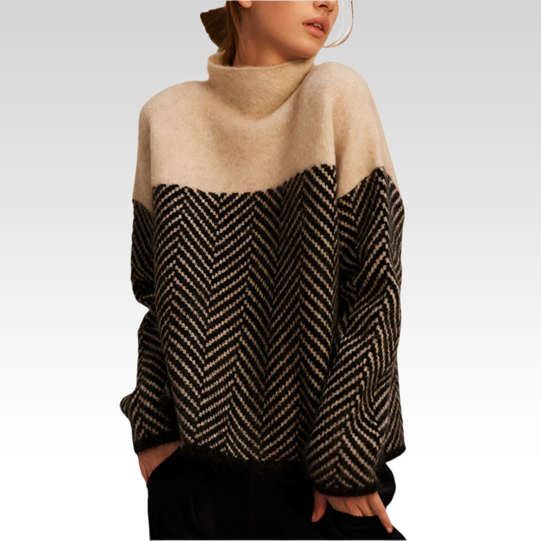 Lyrisa – Scollo a V, Lavorazione a Coste, Maglione