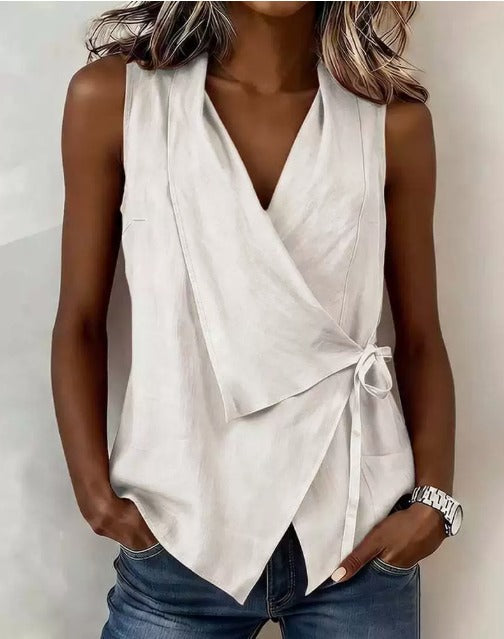 Alenya – Scollo a V Incrociato in Tessuto, Blusa