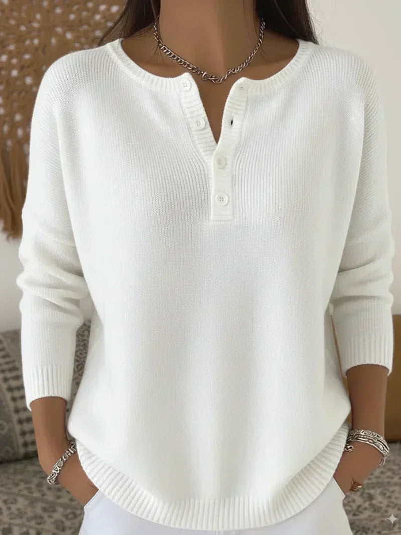 Noreva – Con Abbottonatura Henley in Maglia, Maglione