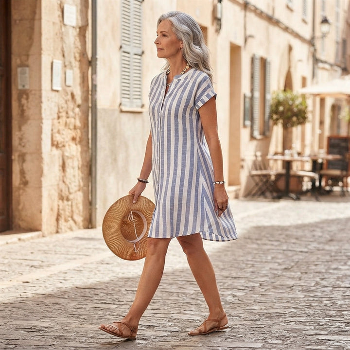 Rivela – A Righe Stile Camicia Abito
