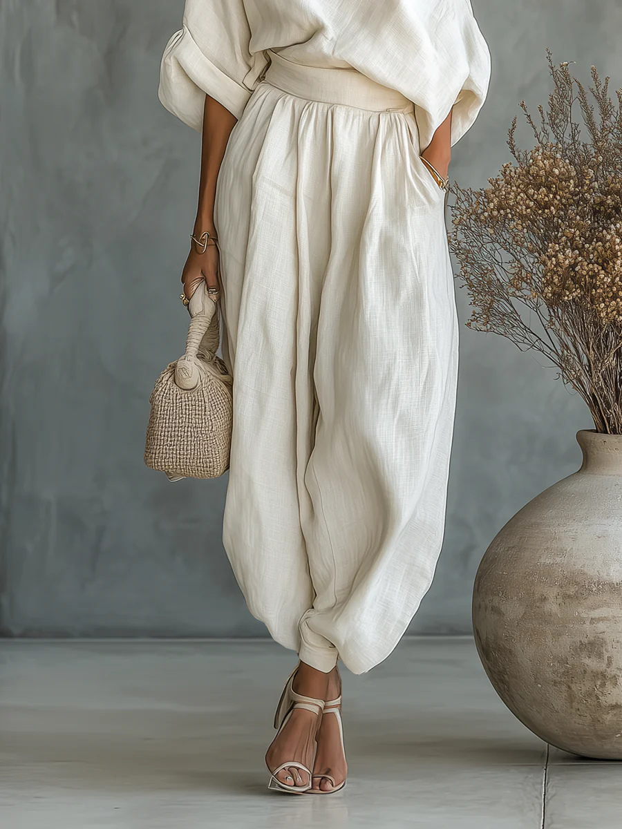 Nimara – A Spalle Scoperte Blusa e Pantaloni