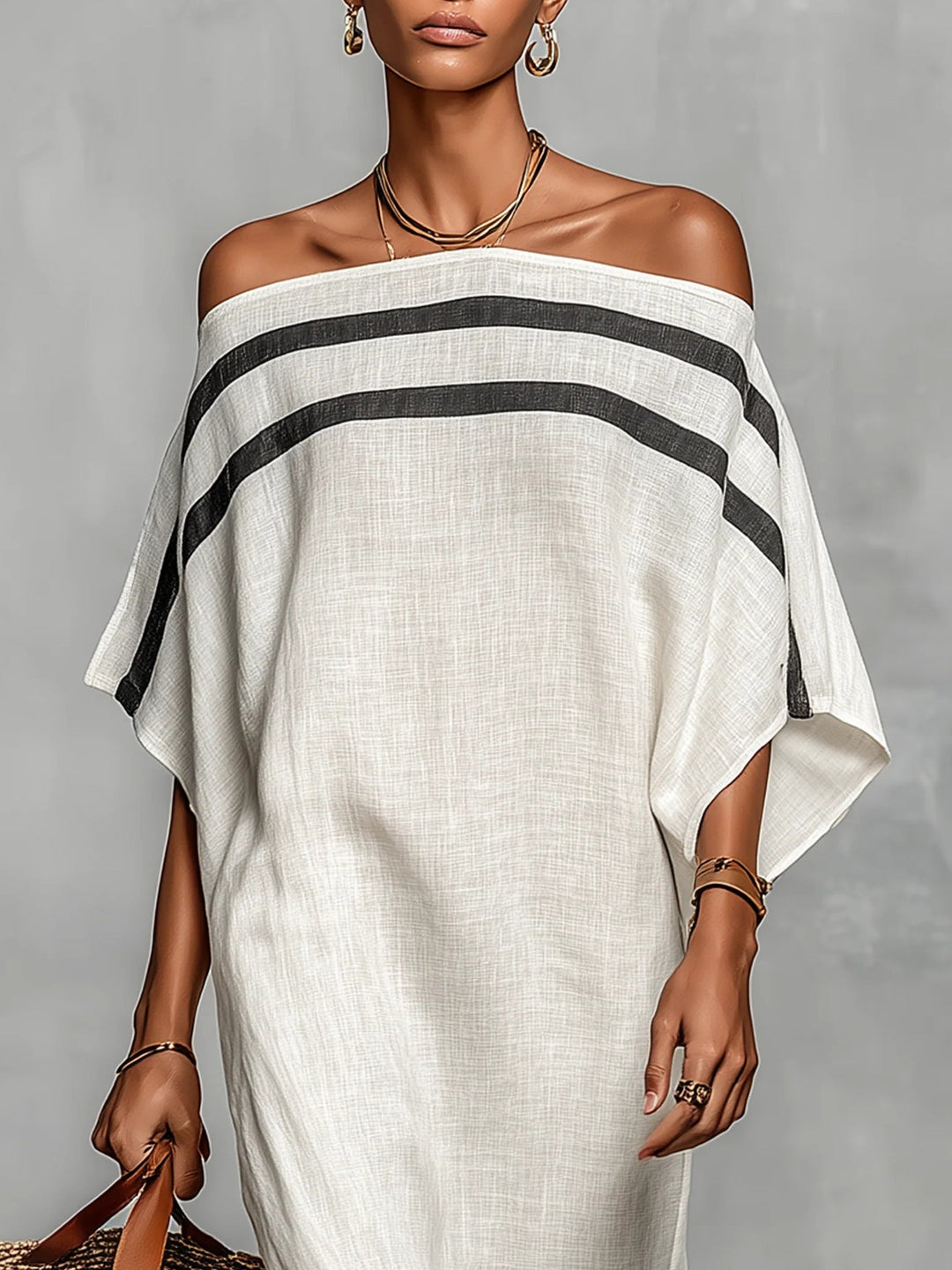 Relina – A Spalle Scoperte in Tessuto Abito Maxi