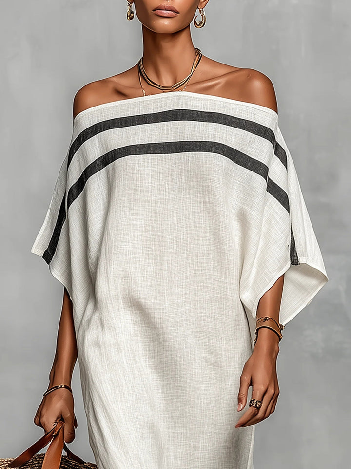 Relina – A Spalle Scoperte in Tessuto Abito Maxi