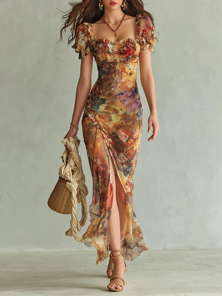 Selira – Con Vita Arricciata in Chiffon Abito