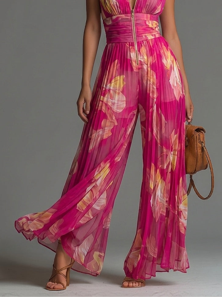 Nivora – A Gamba Larga in Chiffon Plissettato Tuta