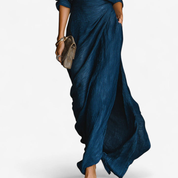 Zalyn – Effetto Avvolgente in Denim Abito