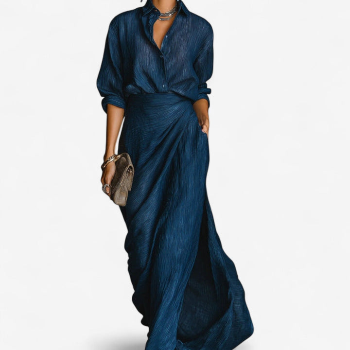 Zalyn – Effetto Avvolgente in Denim Abito
