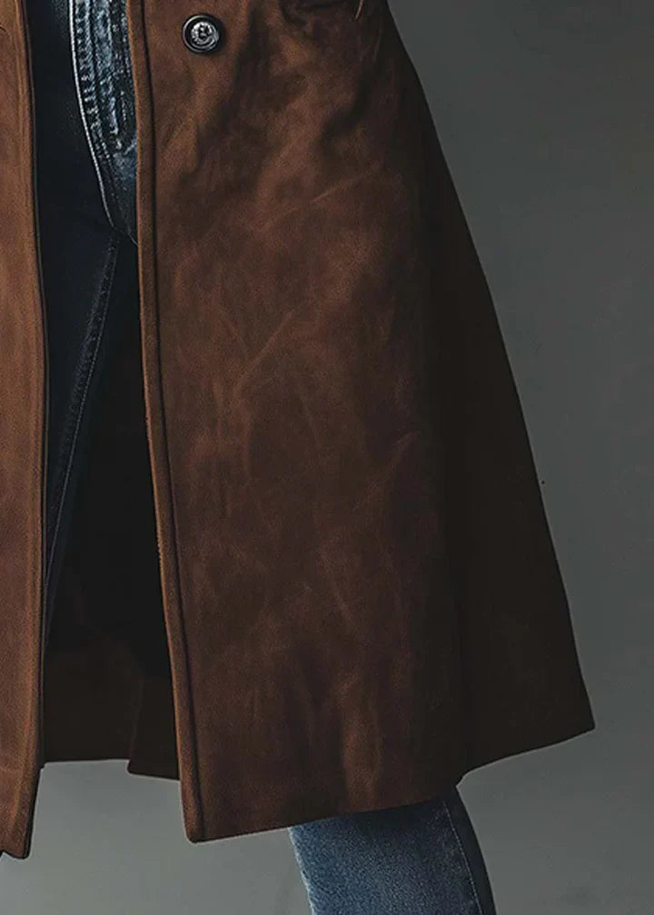 Eversley - Cappotto in effetto scamosciato raffinato