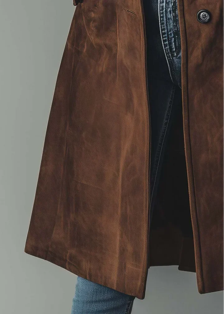 Eversley - Cappotto in effetto scamosciato raffinato