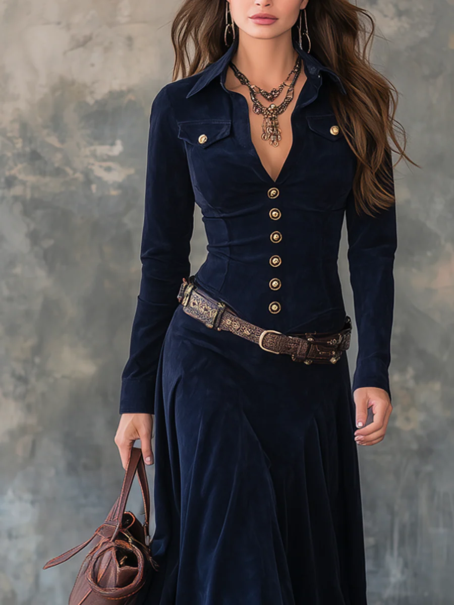 Lansdowne - Abito in Finta Pelle Scamosciata Elegante