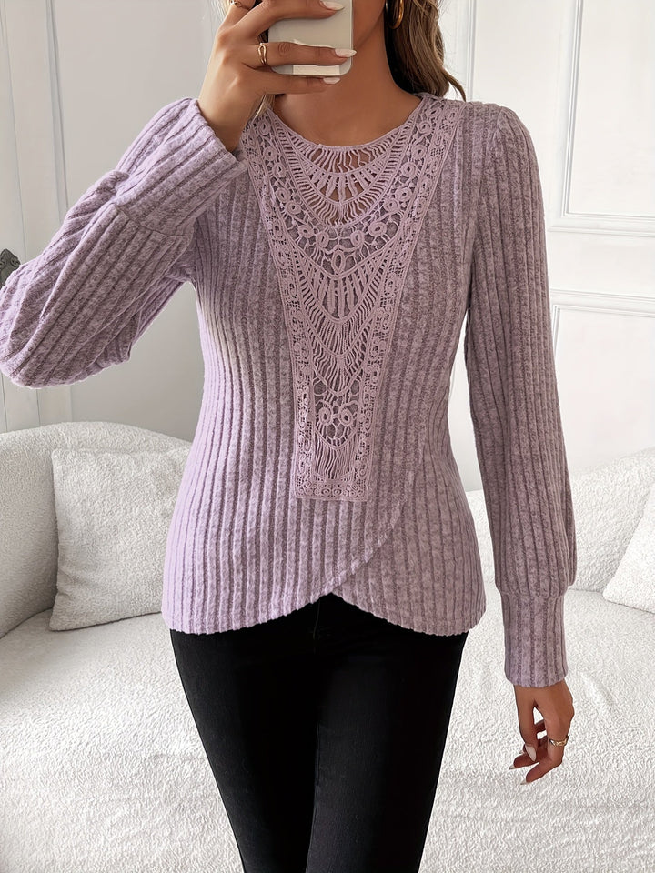 Nivara – Girocollo con Pizzo T-Shirt