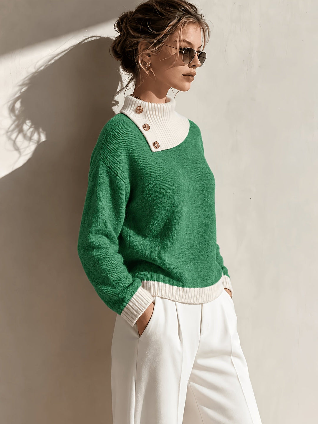 Calira – Maglione a Collo Asimmetrico