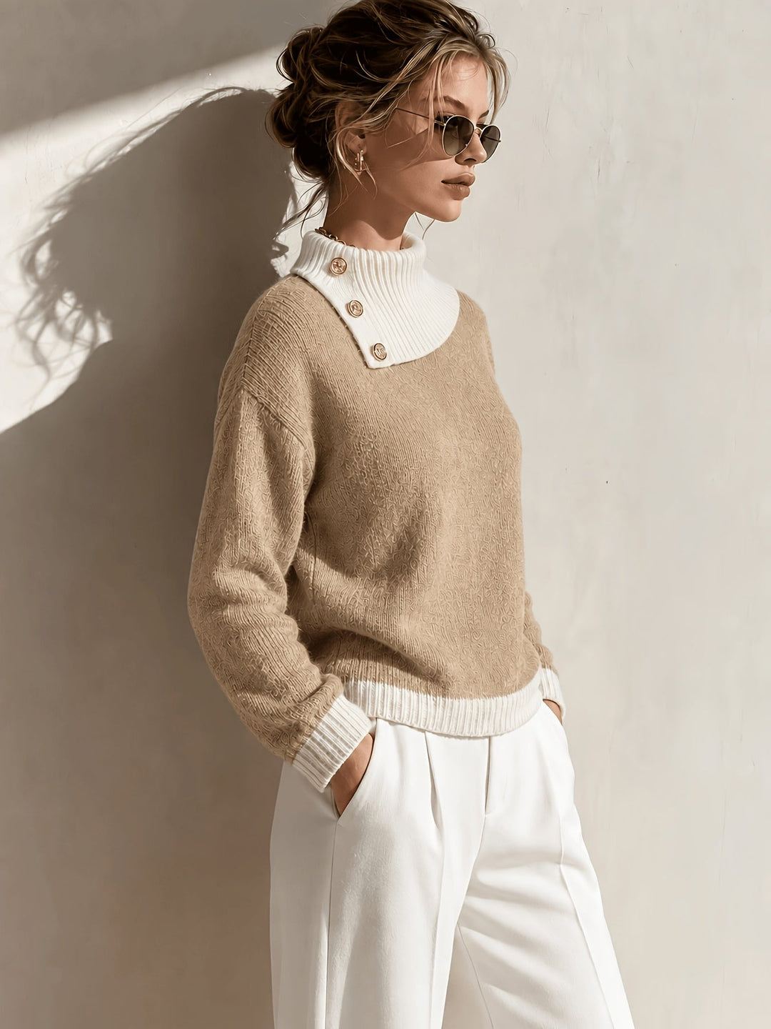 Calira – Maglione a Collo Asimmetrico