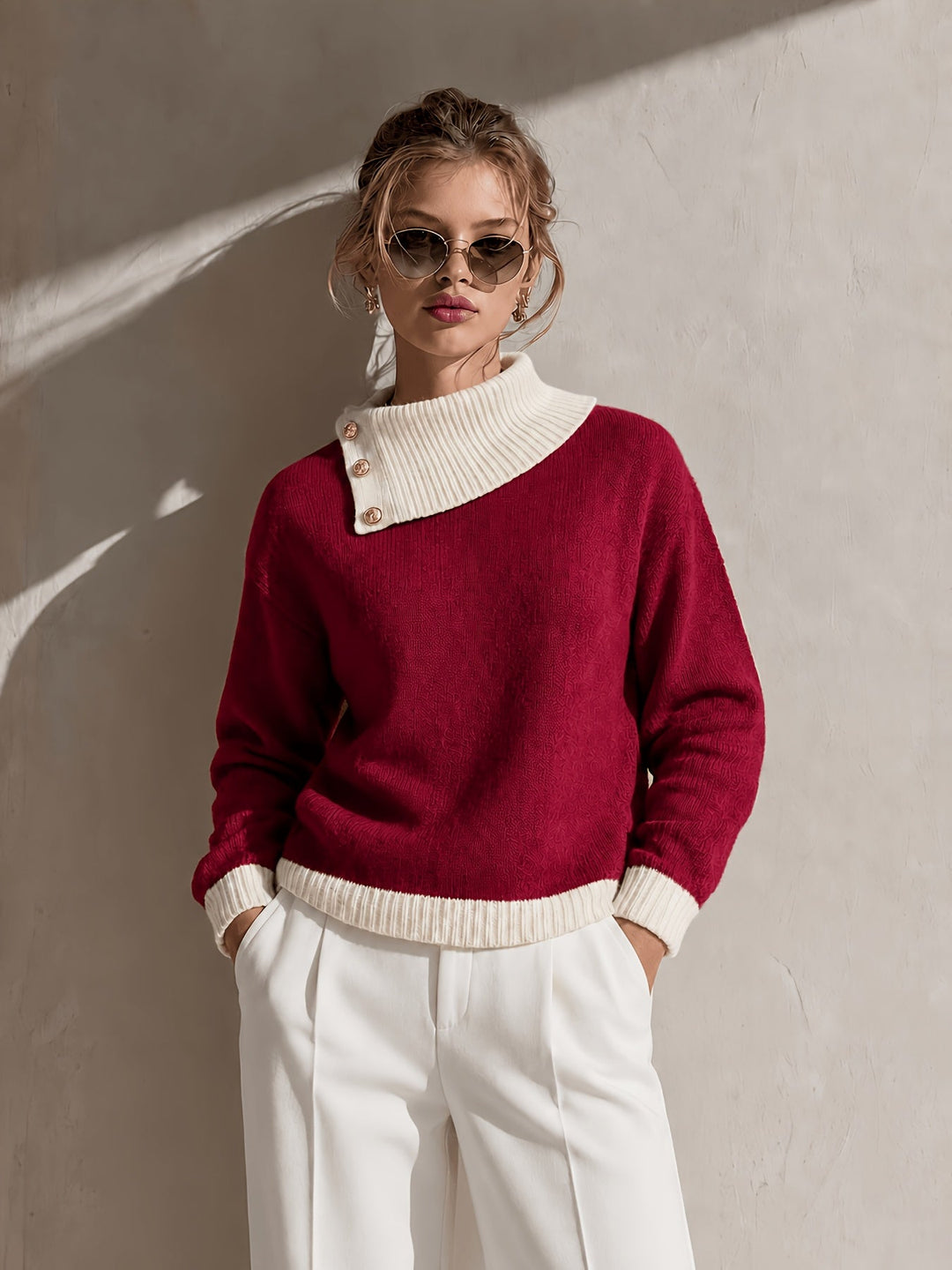 Calira – Maglione a Collo Asimmetrico