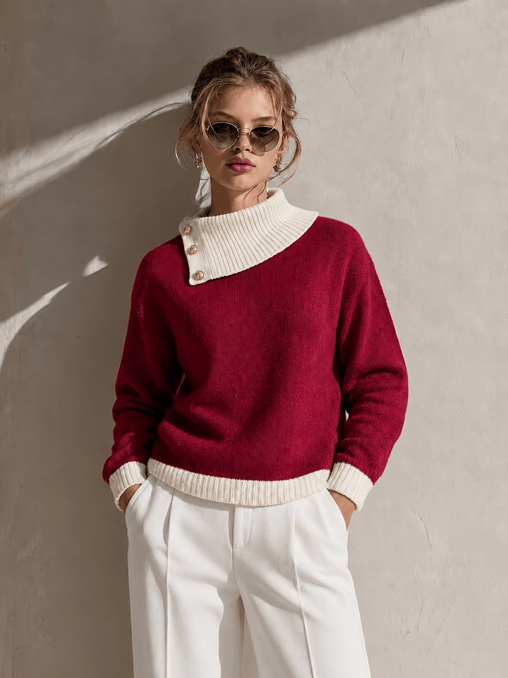 Calira – Maglione a Collo Asimmetrico