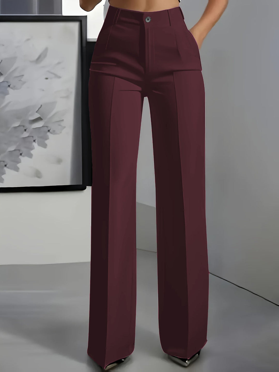 Ilyra – A Vita Alta in Tessuto Stretch Pantaloni