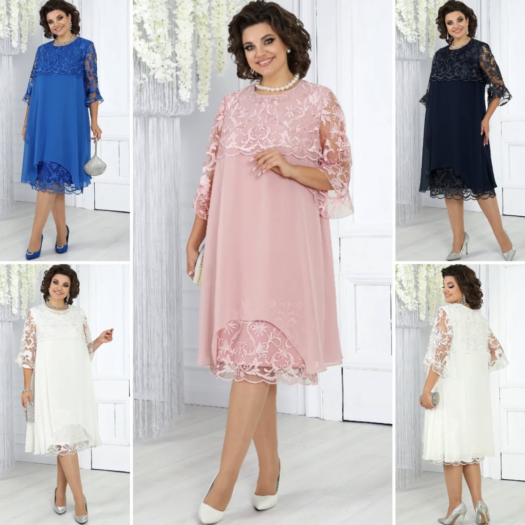 Novira – Patchwork in Chiffon Abito