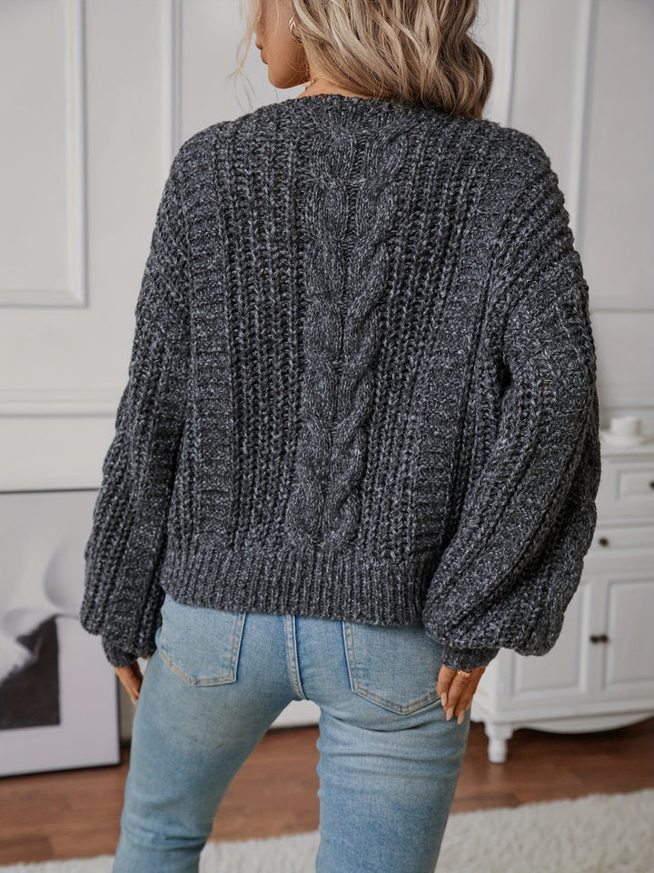 Nalise – Maniche a Lanterna e Lavorazione a Trecce, Maglione