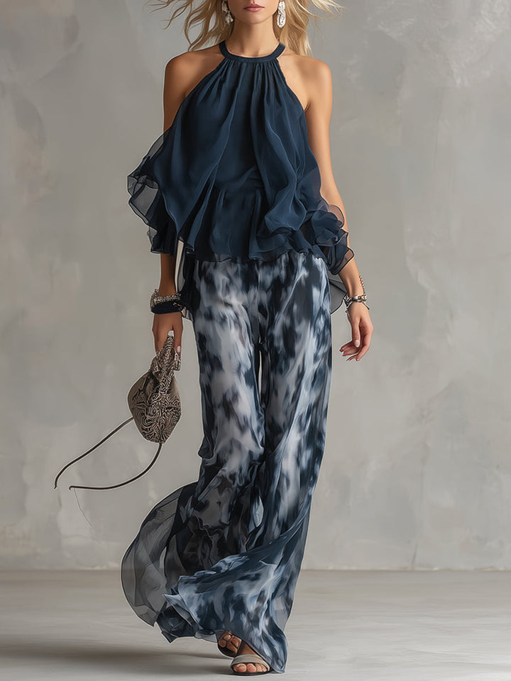 Rivana – Collo All'Americana in Chiffon Completo