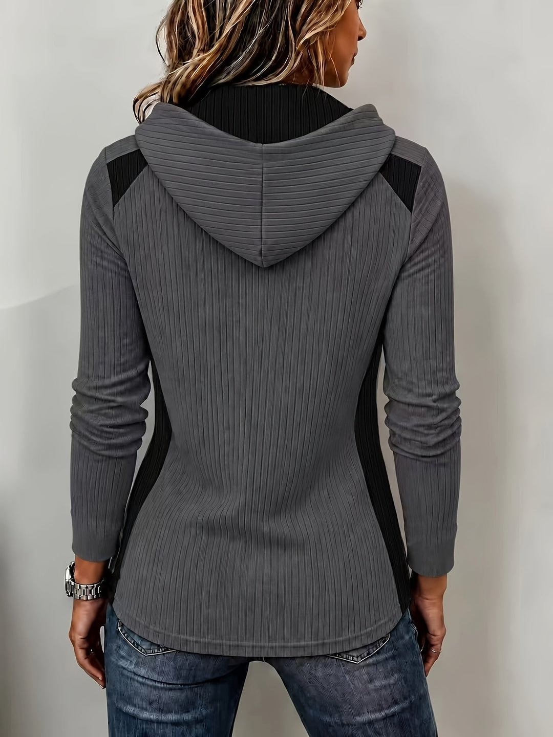 Ceraya – Mezza Zip, Felpa con Cappuccio
