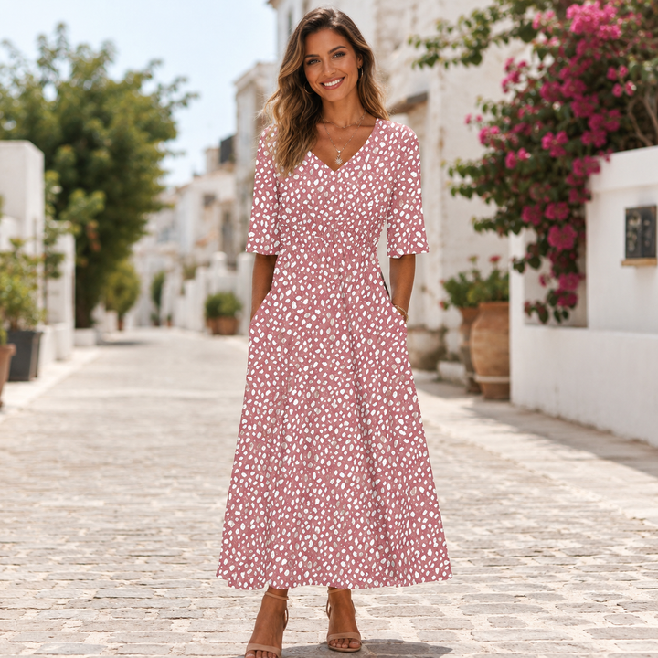 Rilena – Drappeggiato in Jersey, Abito Midi