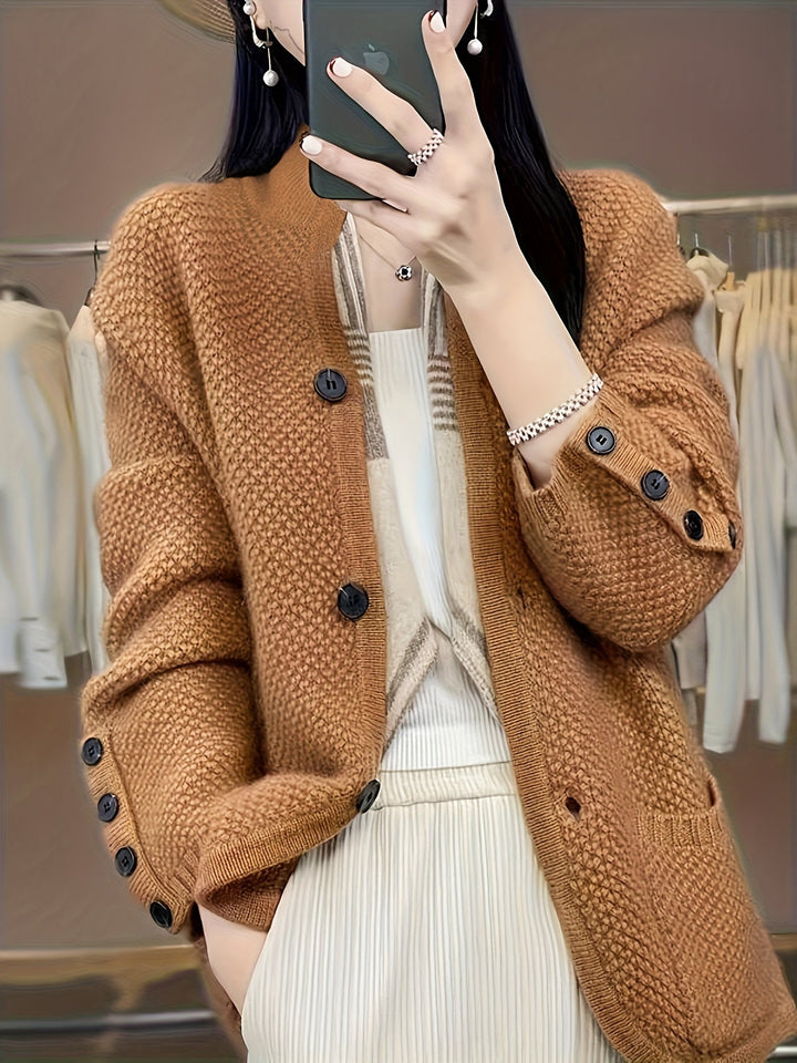 Vesara – Cardigan a Collo Alto