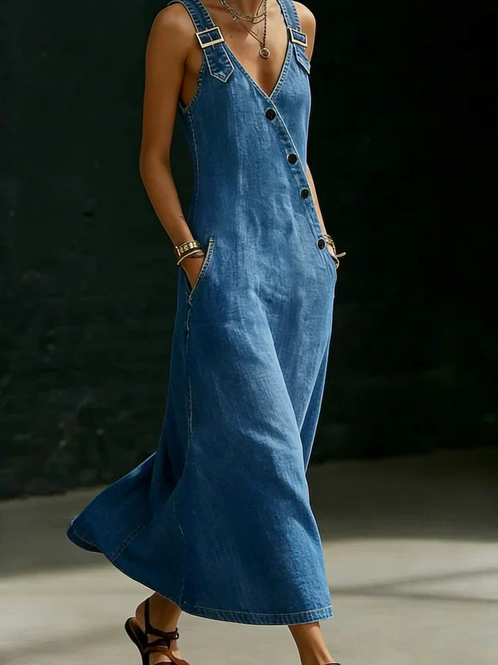 Elyra – Con Bottoni in Denim Abito